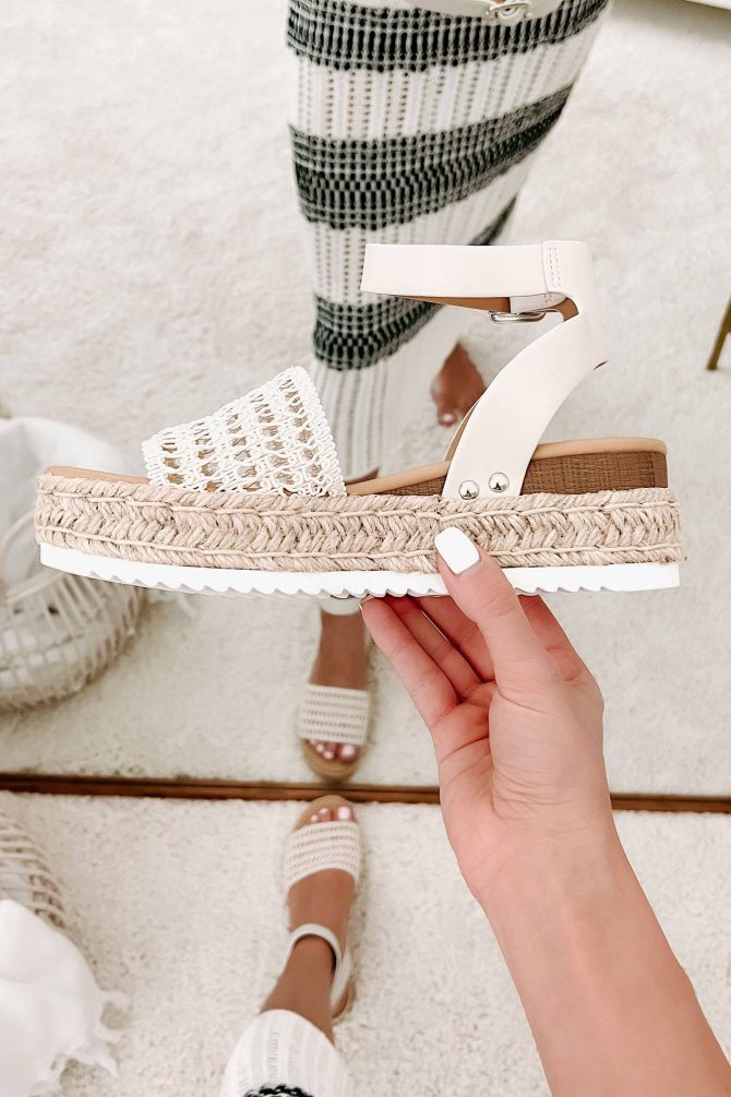 Hoyden Woven Platform/Wedge Sandal (Bone) ?? NanaMacs - Image 2