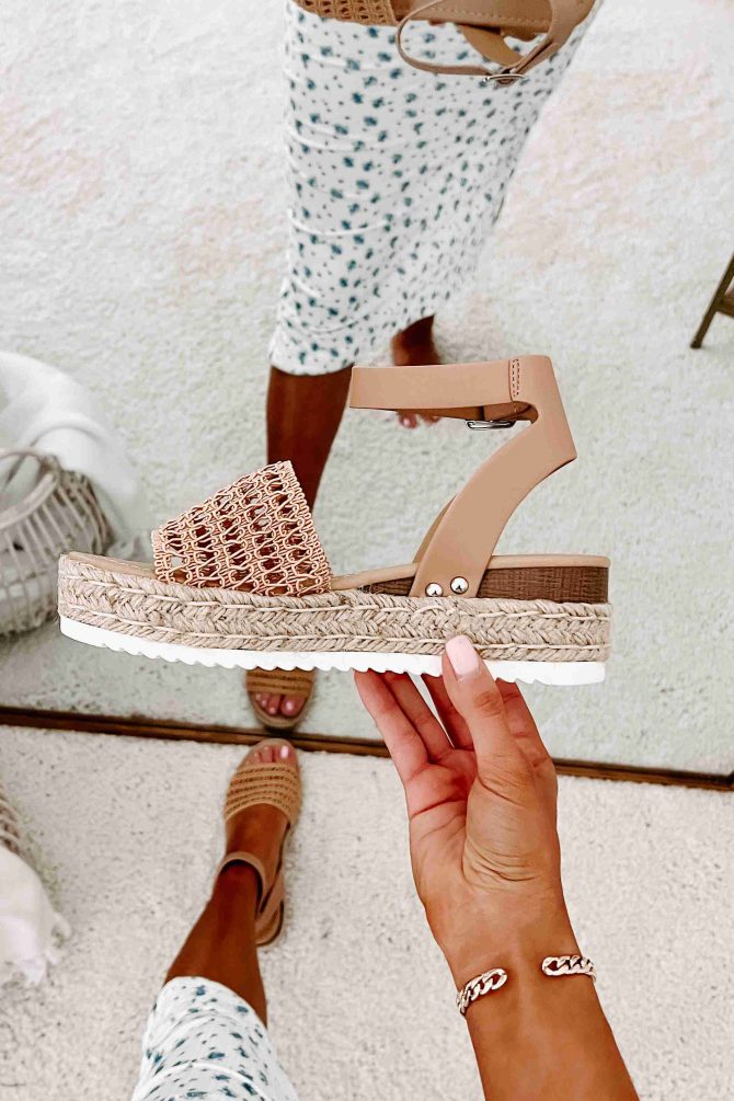 Hoyden Woven Platform/Wedge Sandal (Dark Nude) ?? NanaMacs - Image 2
