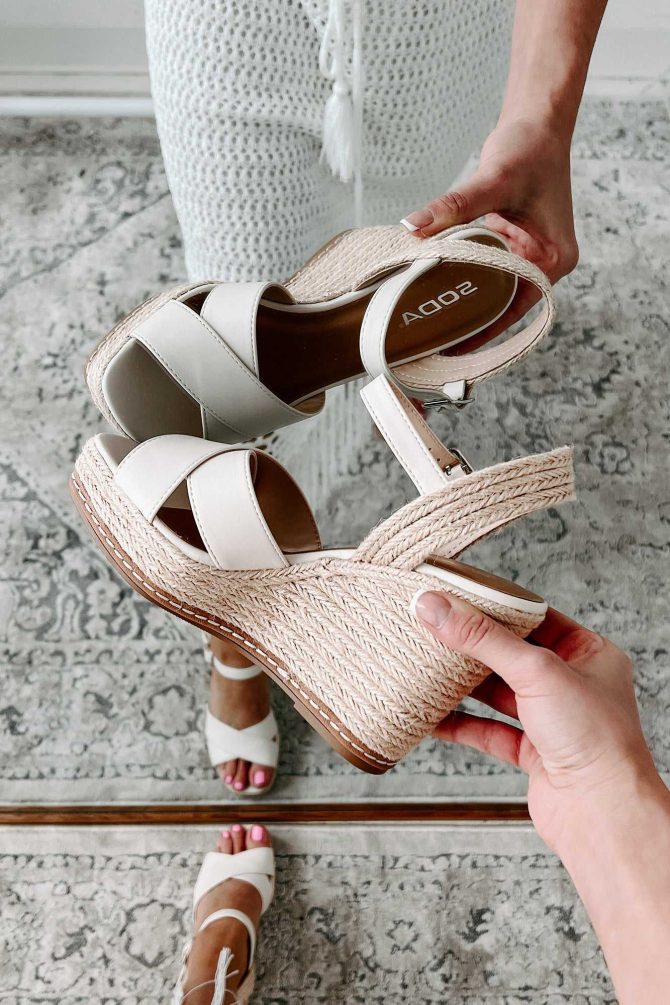 Near & Dear Espadrille Wedge Sandals (Bone) ?? NanaMacs - Image 3