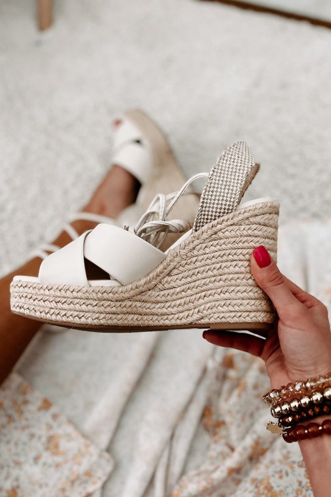 So Sweet Ankle Tie Wedge Sandals (Bone) ?? NanaMacs - Image 2